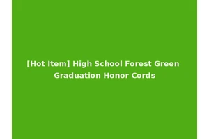 [Hot Item] High School Forest Green Graduation Honor Cords