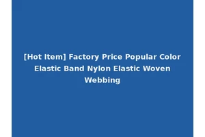 [Hot Item] Factory Price Popular Color Elastic Band Nylon Elastic Woven Webbing