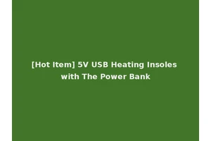 [Hot Item] 5V USB Heating Insoles with The Power Bank