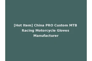 [Hot Item] China PRO Custom MTB Racing Motorcycle Gloves Manufacturer