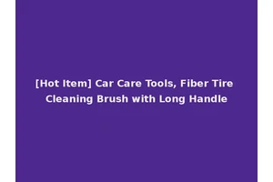 [Hot Item] Car Care Tools, Fiber Tire Cleaning Brush with Long Handle