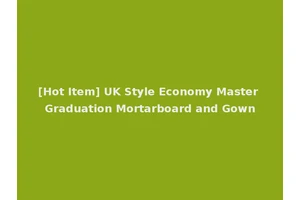 [Hot Item] UK Style Economy Master Graduation Mortarboard and Gown
