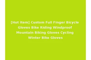 [Hot Item] Custom Full Finger Bicycle Gloves Bike Riding Windproof Mountain Biking Gloves Cycling Winter Bike Gloves
