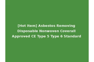 [Hot Item] Asbestos Removing Disposable Nonwoven Coverall Approved CE Type 5 Type 6 Standard
