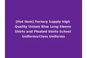 [Hot Item] Factory Supply High Quality Unisex Blue Long Sleeve Shirts and Pleated Skirts School Uniforms/Class Uniforms
