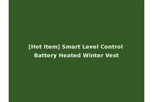 [Hot Item] Smart Level Control Battery Heated Winter Vest