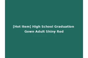 [Hot Item] High School Graduation Gown Adult Shiny Red