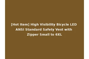 [Hot Item] High Visibility Bicycle LED ANSI Standard Safety Vest with Zipper Small to 6XL