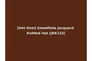 [Hot Item] Snowflake Jacquard Knitted Hat (JRK122)