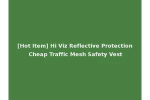 [Hot Item] Hi Viz Reflective Protection Cheap Traffic Mesh Safety Vest