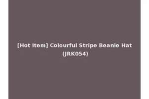 [Hot Item] Colourful Stripe Beanie Hat (JRK054)