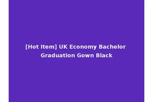[Hot Item] UK Economy Bachelor Graduation Gown Black