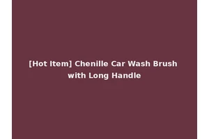 [Hot Item] Chenille Car Wash Brush with Long Handle