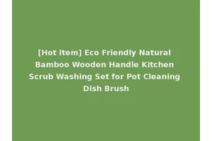 [Hot Item] Eco Friendly Natural Bamboo Wooden Handle Kitchen Scrub Washing Set for Pot Cleaning Dish Brush