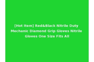 [Hot Item] Red&Black Nitrile Duty Mechanic Diamond Grip Gloves Nitrile Gloves One Size Fits All