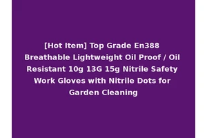 [Hot Item] Top Grade En388 Breathable Lightweight Oil Proof / Oil Resistant 10g 13G 15g Nitrile Safety Work Gloves with Nitrile Dots for Garden Cleaning