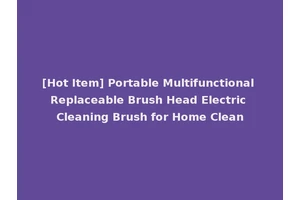 [Hot Item] Portable Multifunctional Replaceable Brush Head Electric Cleaning Brush for Home Clean