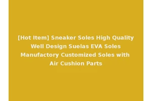 [Hot Item] Sneaker Soles High Quality Well Design Suelas EVA Soles Manufactory Customized Soles with Air Cushion Parts