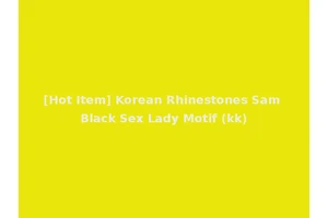 [Hot Item] Korean Rhinestones Sam Black Sex Lady Motif (kk)
