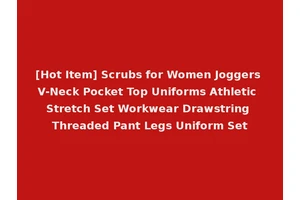 [Hot Item] Scrubs for Women Joggers V-Neck Pocket Top Uniforms Athletic Stretch Set Workwear Drawstring Threaded Pant Legs Uniform Set
