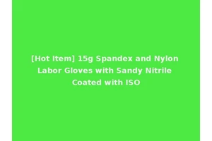 [Hot Item] 15g Spandex and Nylon Labor Gloves with Sandy Nitrile Coated with ISO