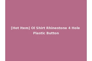[Hot Item] Ol Shirt Rhinestone 4 Hole Plastic Button