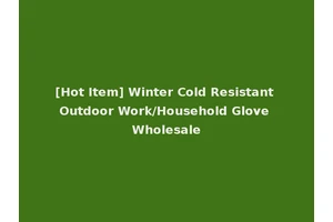 [Hot Item] Winter Cold Resistant Outdoor Work/Household Glove Wholesale