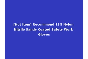 [Hot Item] Recommend 13G Nylon Nitrile Sandy Coated Safety Work Gloves