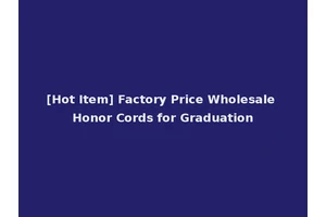 [Hot Item] Factory Price Wholesale Honor Cords for Graduation