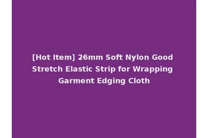 [Hot Item] 26mm Soft Nylon Good Stretch Elastic Strip for Wrapping Garment Edging Cloth