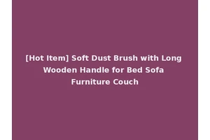 [Hot Item] Soft Dust Brush with Long Wooden Handle for Bed Sofa Furniture Couch