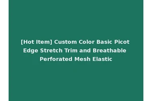 [Hot Item] Custom Color Basic Picot Edge Stretch Trim and Breathable Perforated Mesh Elastic
