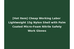 [Hot Item] Cheap Working Labor Lightweight 15g Nylon Shell with Palm Coated Micro-Foam Nitrile Safety Work Gloves
