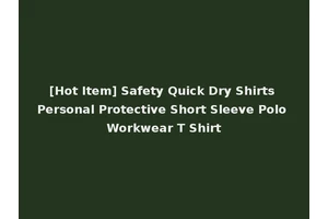 [Hot Item] Safety Quick Dry Shirts Personal Protective Short Sleeve Polo Workwear T Shirt