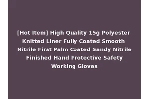 [Hot Item] High Quality 15g Polyester Knitted Liner Fully Coated Smooth Nitrile First Palm Coated Sandy Nitrile Finished Hand Protective Safety Working Gloves