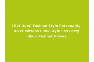 [Hot Item] Fashion Style Personality Rivet Mittens Punk Style Cos Party Black Fishnet Gloves
