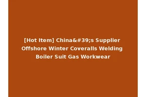 [Hot Item] China's Supplier Offshore Winter Coveralls Welding Boiler Suit Gas Workwear