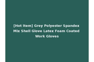 [Hot Item] Grey Polyester Spandex Mix Shell Glove Latex Foam Coated Work Gloves