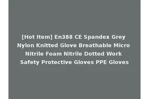 [Hot Item] En388 CE Spandex Grey Nylon Knitted Glove Breathable Micro Nitrile Foam Nitrile Dotted Work Safety Protective Gloves PPE Gloves
