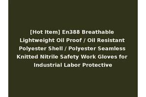 [Hot Item] En388 Breathable Lightweight Oil Proof / Oil Resistant Polyester Shell / Polyester Seamless Knitted Nitrile Safety Work Gloves for Industrial Labor Protective
