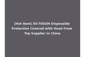 [Hot Item] 50-70GSM Disposable Protective Coverall with Hood From Top Supplier in China