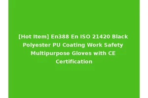 [Hot Item] En388 En ISO 21420 Black Polyester PU Coating Work Safety Multipurpose Gloves with CE Certification