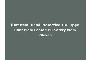 [Hot Item] Hand Protective 13G Hppe Liner Plam Coated PU Safety Work Gloves