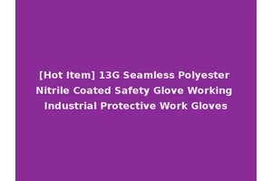 [Hot Item] 13G Seamless Polyester Nitrile Coated Safety Glove Working Industrial Protective Work Gloves