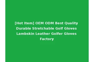 [Hot Item] OEM ODM Best Quality Durable Stretchable Golf Gloves Lambskin Leather Golfer Gloves Factory