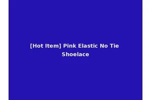 [Hot Item] Pink Elastic No Tie Shoelace