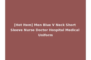 [Hot Item] Men Blue V Neck Short Sleeve Nurse Doctor Hospital Medical Uniform