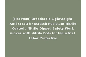 [Hot Item] Breathable Lightweight Anti Scratch / Scratch Resistant Nitrile Coated / Nitrile Dipped Safety Work Gloves with Nitrile Dots for Industrial Labor Protective