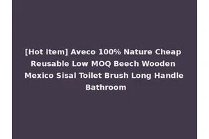 [Hot Item] Aveco 100% Nature Cheap Reusable Low MOQ Beech Wooden Mexico Sisal Toilet Brush Long Handle Bathroom