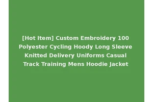 [Hot Item] Custom Embroidery 100 Polyester Cycling Hoody Long Sleeve Knitted Delivery Uniforms Casual Track Training Mens Hoodie Jacket